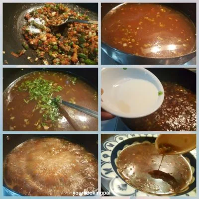 Veg Manchow Soup preparation photo 1