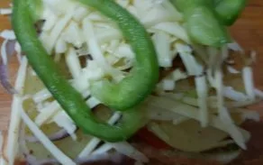 Vegetable Cheese Grilled Sandwich preparation