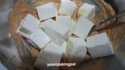 Zaffrani Paneer Tikka preparation